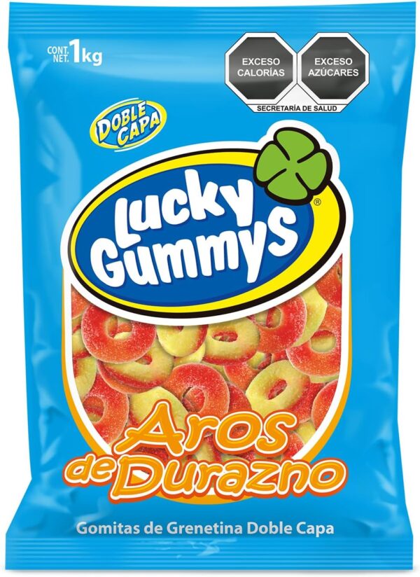 Lucky Gummys Aros de Durazno