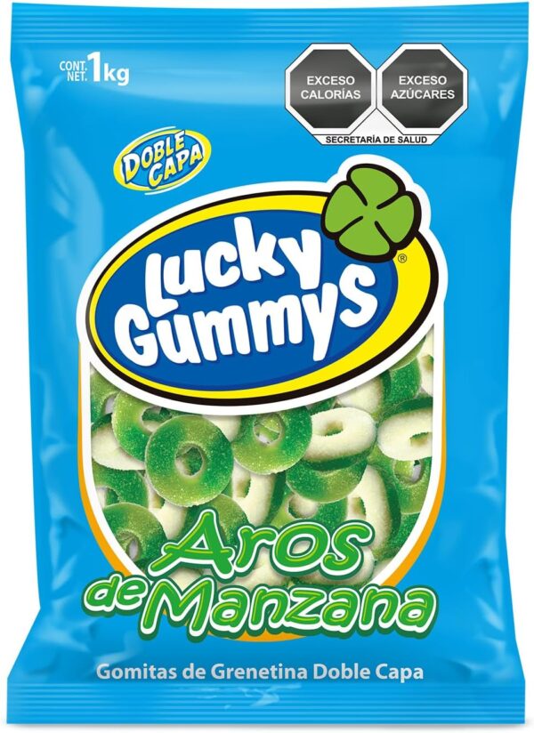 Lucky Gummys Aros de Manzana