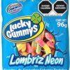 Lucky Gummy Gomitas Dulces Lombrices Lombriz neón Gusano