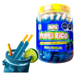 Banderilla mora azul y enchilada, vitrolero