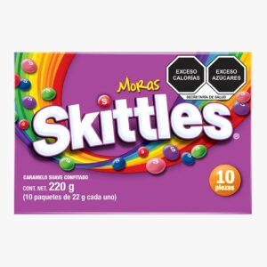 Skittles mora azul original 10 pz